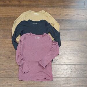 Eddie Bauer Women's Long Sleeve Tee Shirt Bundle Of Three